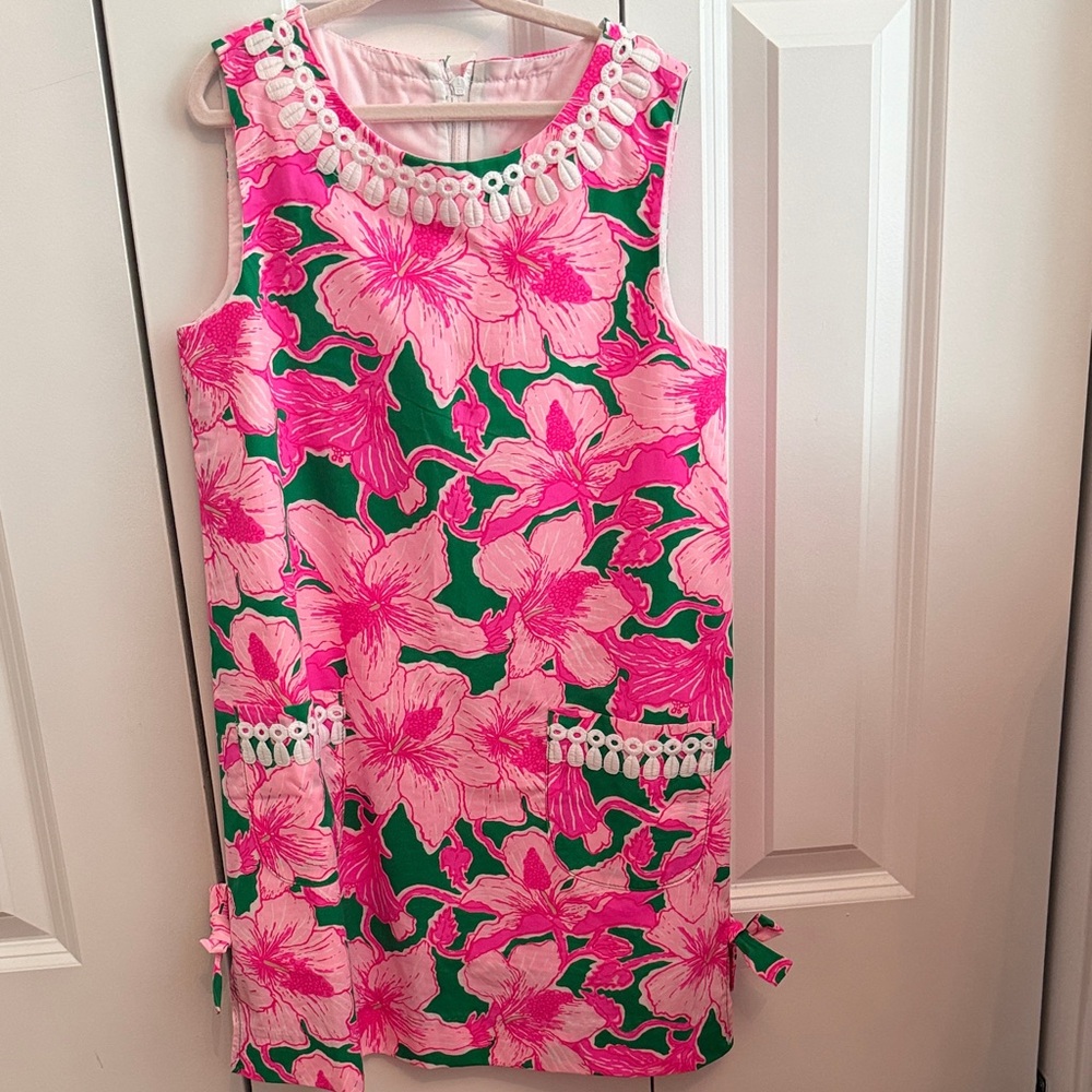 Lilly Pulitzer Pink and Green Floral Kids Dress